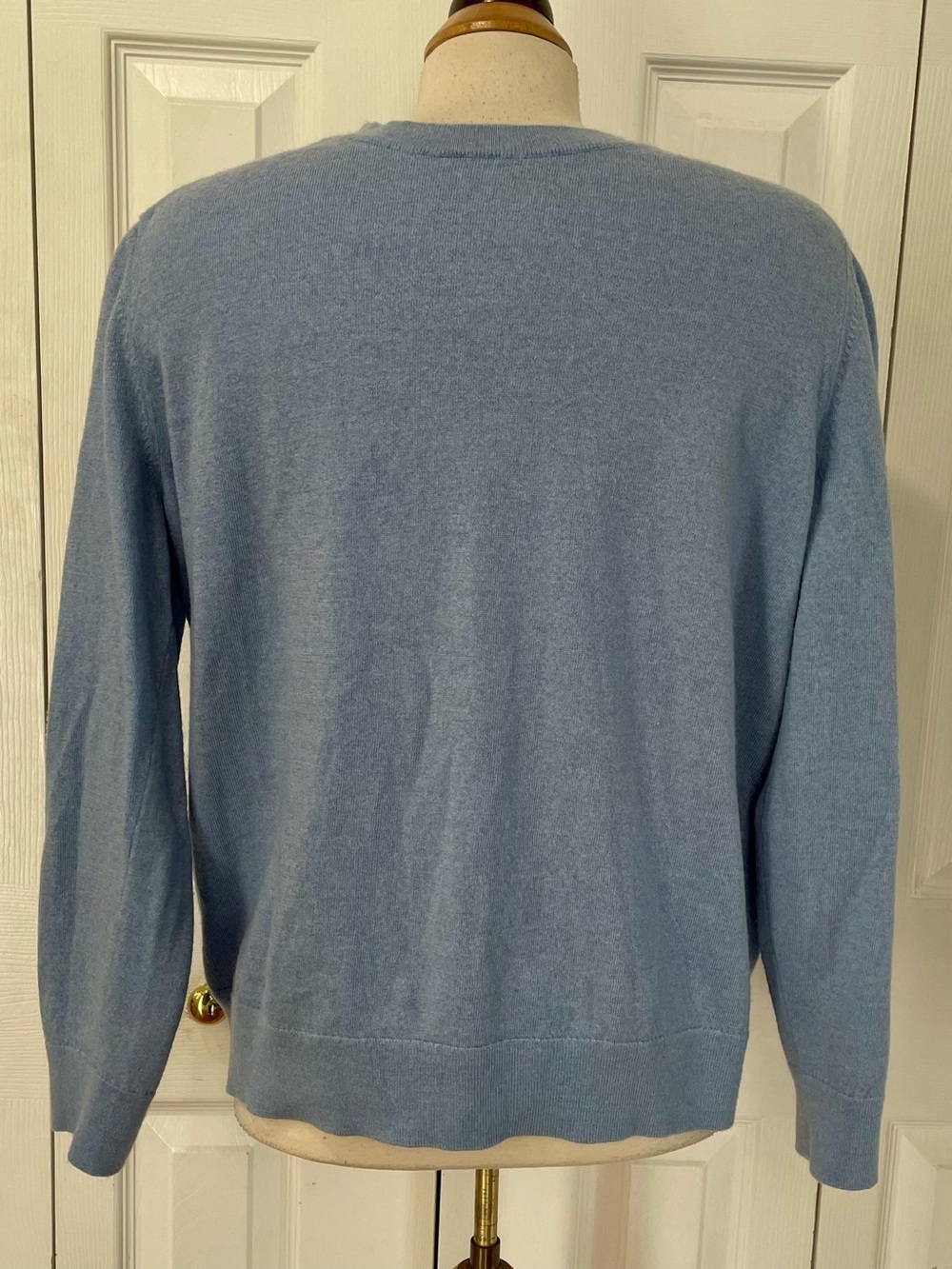Banana Republic Baruffa Light Blue Extra Fine Merino Wool Crewneck Sweater